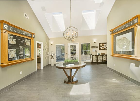 clubhouse foyer entry  at Clackamas Trails Apartments, OR 97222