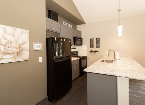 clubhouse kitchen  at Clackamas Trails Apartments, OR 97222