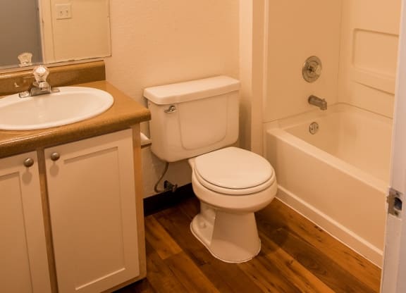 Apartment Upgraded Bathroom at Clackamas Trails Apartments, Portland, Oregon 97222