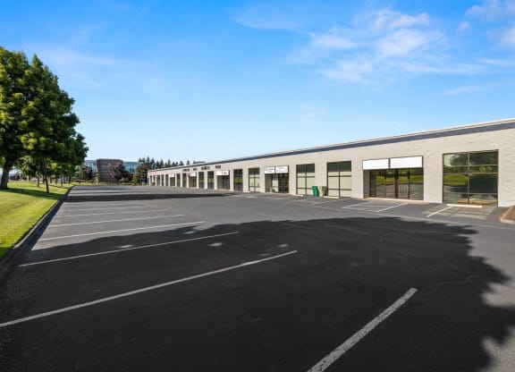 Cornelius Pass Business Park business exteriors and parking lot