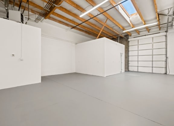 Cornelius Pass Business Park vacant interior space and roll up door