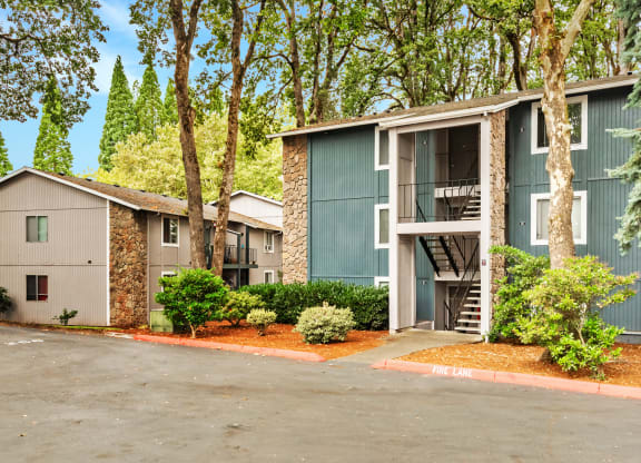 Cornell Woods two and three story building exteriors, Portland, OR, 97229