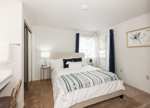 Creekside Village model primary bedroom