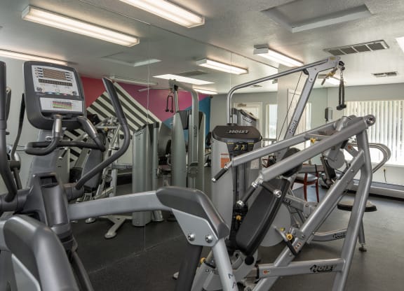 fitness center and equipment at Delta Pointe Apartments, Sacramento, 95833