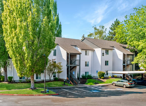 Elmonica Court building exterior and parking lot, Beaverton, OR , 97006