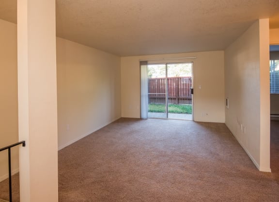 Garden Glen Vacant Apartment Living Room & Patio Sliding Door