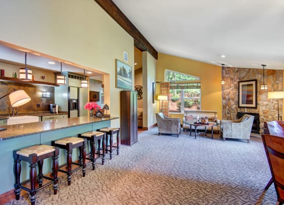 Clubhouse Kitchen Bar at Pembrooke Apartment Homes, Kent