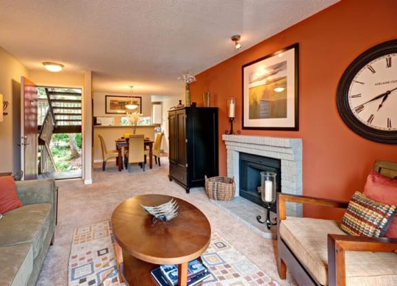 Pembrooke, Kent, Model Apartment Living Room & Fireplace