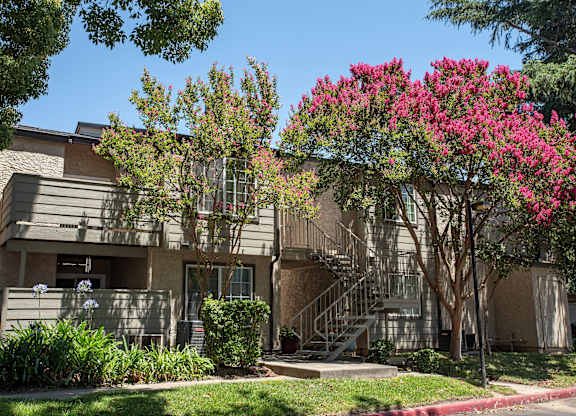 Side A building exterior entries at River Pointe, Sacramento, California