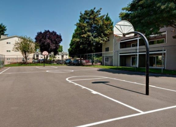 Basketball Court at Riverwood Apartments, Washington, 98032