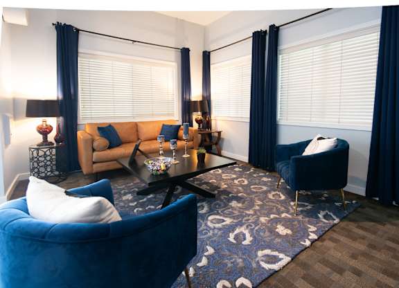 Cabana lounge seating at Riverwood Apartments, Kent, Washington 98032