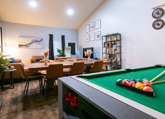 Pool table at Riverwood Apartments, Kent, Washington 98032