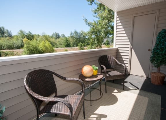 Patio at Riverwood Apartments, Washington, 98032