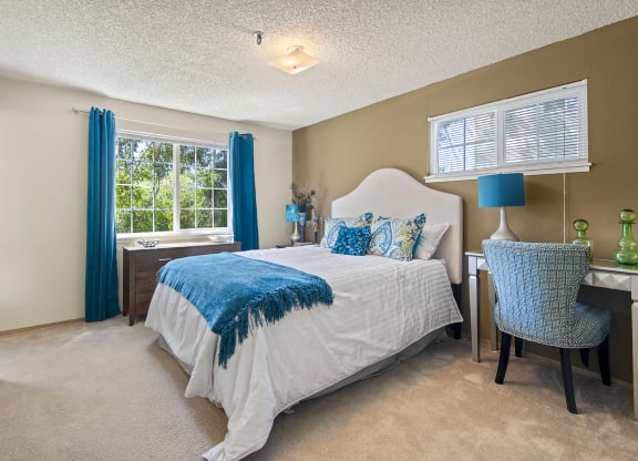 Riverwood model primary bedroom and furniture