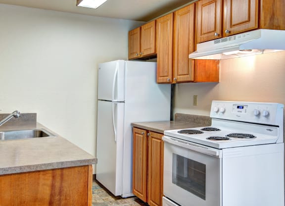 Upgraded Kitchen at Riverwood Apartments, Kent, WA