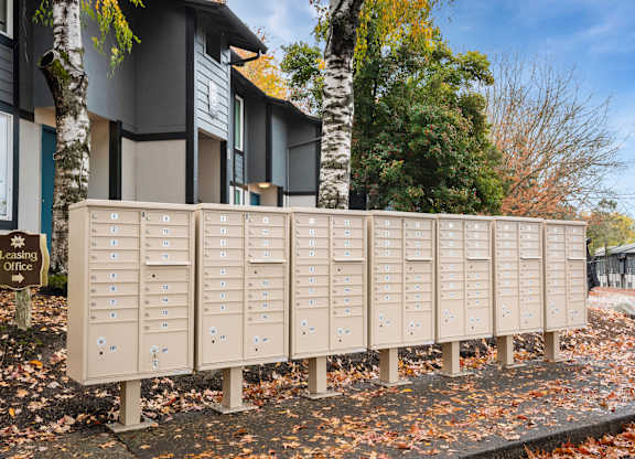 Mail station at Rolling Hills Apartments, Oregon