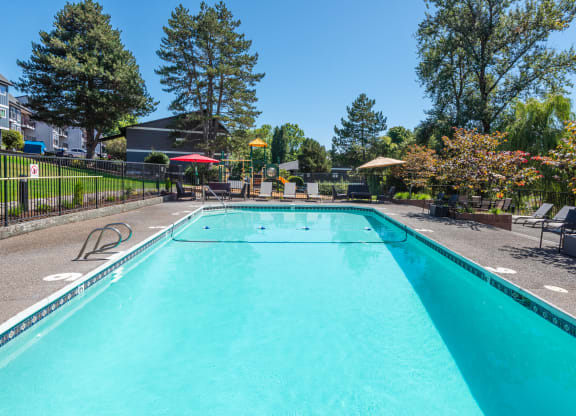 Pool View at Shadow Hills, Portland Oregon