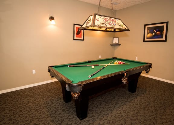 Billiards Room at Sir Charles Court Apartments, Beaverton