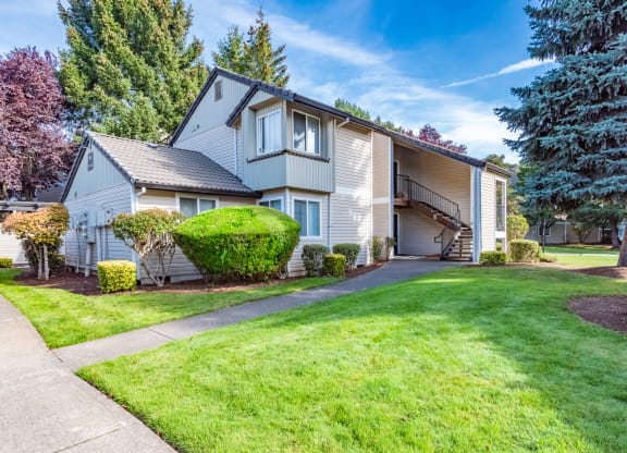 Sir Charles Court two story building entry, Beaverton, OR, 97006