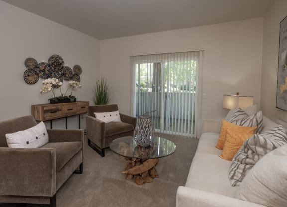 Stanford Heights model living room right angle view