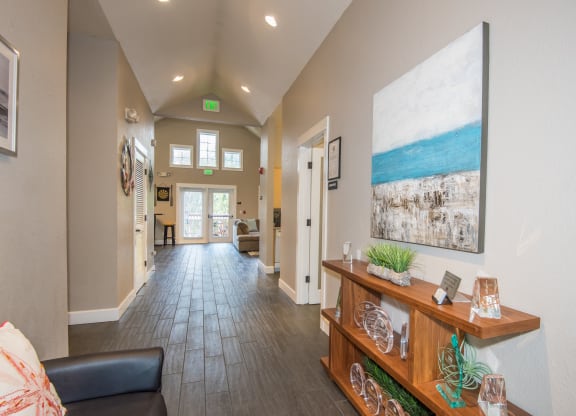 Stillwater clubhouse interior entry hallway