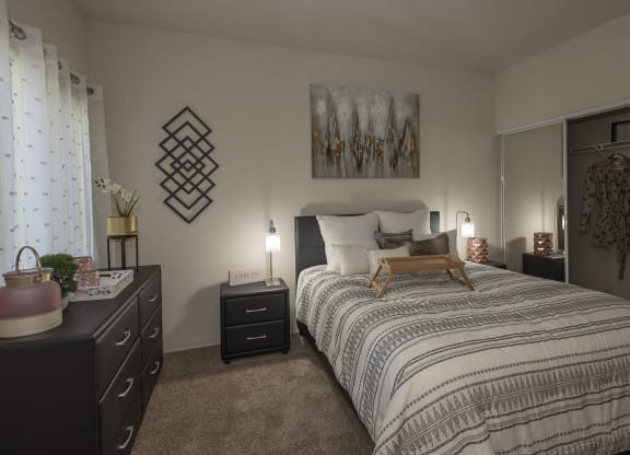 Model primary bedroom at Sunset Summit, Rocklin, CA 95765