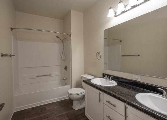 Vacant updated bathroom at Sunset Summit, Rocklin, CA 95765