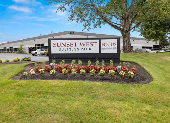 Sunset West Business Park property monument sign
