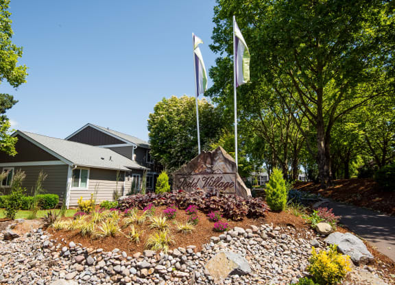 Monument Sign and Landscaping at Todd Village Apartments, Tualatin, Oregon 97062