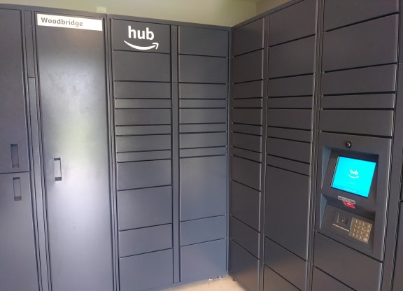 24 Hour Package Lockers at Woodbridge Apartments, California