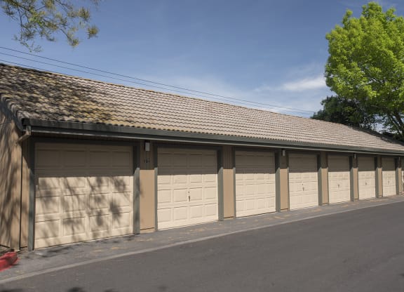 Garages at Zinfandel Village Apartments, California