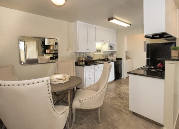 Model Dining Room at Zinfandel Village Apartments, California