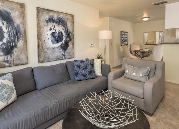 Model Living Room at Zinfandel Village Apartments, Rancho Cordova, California 95670