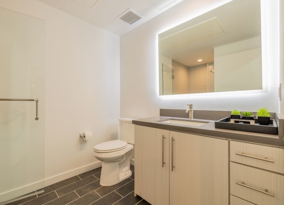 a bathroom with a toilet sink and a mirror