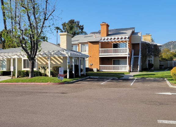 View for enterance at The Cove at Bear Valley in Escondido, California.