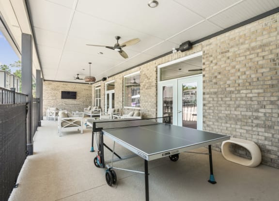 the preserve at ballantyne commons resident game room with ping pong table