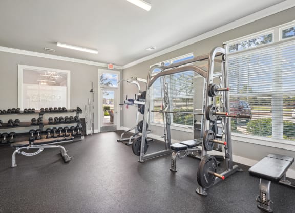 the gym at the preserve apartments