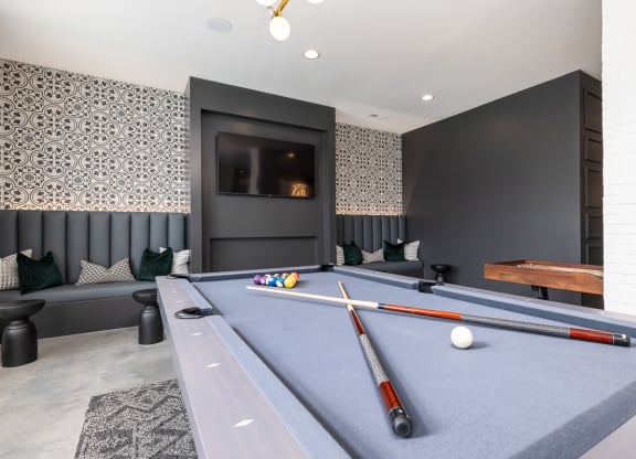 Clubroom with pool table