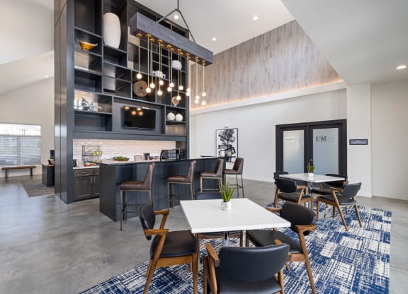 Clubroom with dining tables