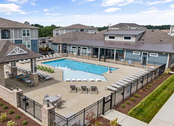 Aerial view of pool