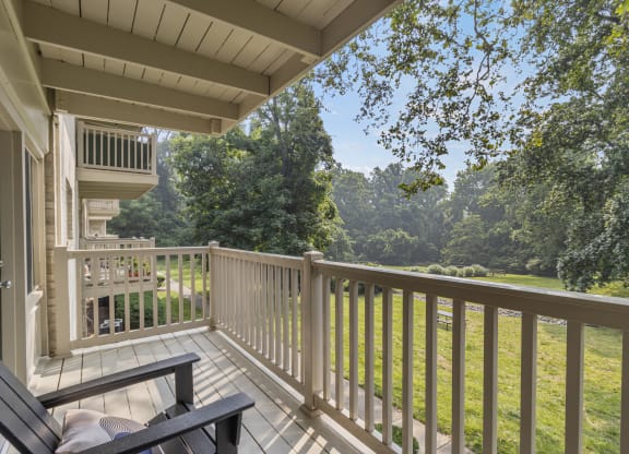 a view of the yard from the deck