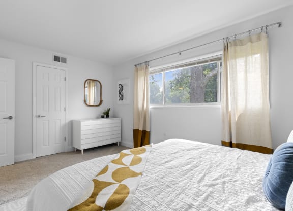 Bedroom with open window