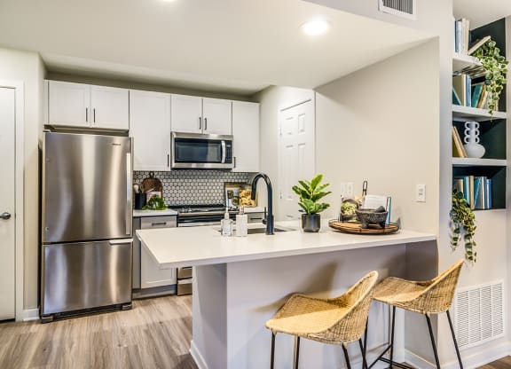our apartments offer a modern kitchen with stainless steel appliances
