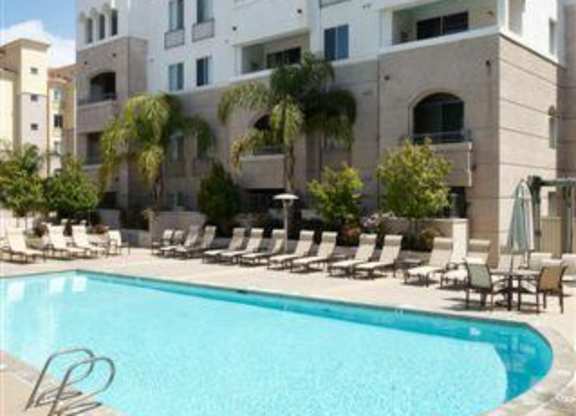 Glimmering Pool at La Jolla Crossroads Apartments, San Diego, California