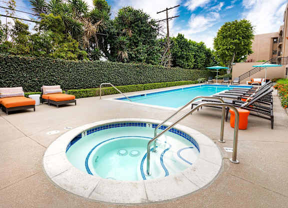 Small Pool with a Hot Tub at Burbank Gardens Apartments, Sherman Oaks, CA, 91411