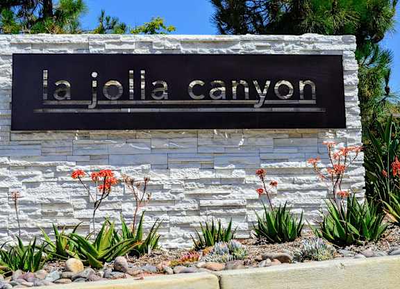 Property Signage at La Jolla Canyon Apartments, San Diego, 92121