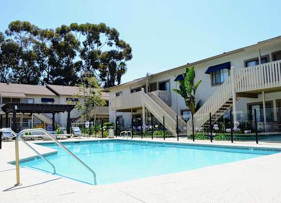 Outdoor Swimming Pool at La Jolla Canyon Apartments, San Diego, CA