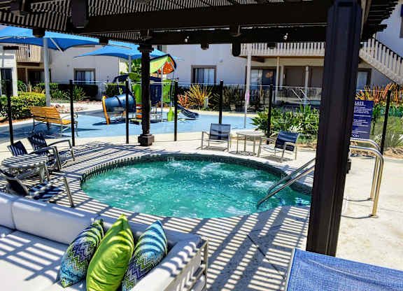 Hot Tub And Pool at La Jolla Canyon Apartments, California