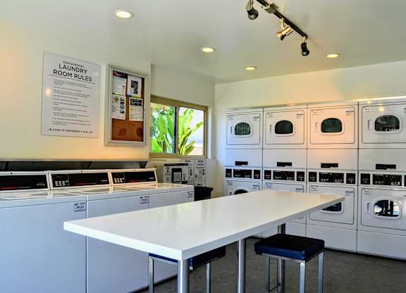 Modern Laundry Room at La Jolla Canyon Apartments, San Diego, 92121