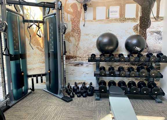 Gym at Pacific Bay Club Apartments, San Diego, CA 92117